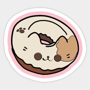 cute kawaii Cat donut Sticker